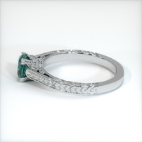 0.73 Ct. Bluish Green Sapphire Ring, 10K White Gold 4