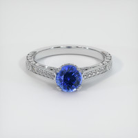 1.14 Ct. Sapphire Ring, 14K White Gold 1