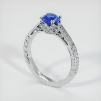 1.14 Ct. Sapphire Ring, 14K White Gold 2