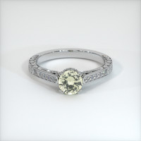 0.94 Ct. Green Sapphire Ring, 14K White Gold 1