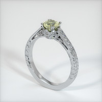 0.94 Ct. Green Sapphire Ring, 14K White Gold 2