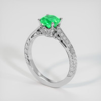 1.23 Ct. Emerald Ring, 18K White Gold 2