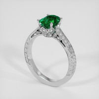 1.31 Ct. Emerald Ring, 18K White Gold 2