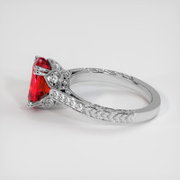 3.02 Ct. Ruby Ring, 18K White Gold 4