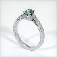 0.80 Ct. Sapphire Ring, 18K White Gold 2