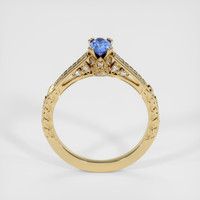 0.51 Ct. Blue Sapphire Ring, 10K Yellow Gold 3