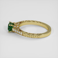 0.88 Ct. Green Sapphire Ring, 14K Yellow Gold 4