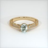 0.67 Ct. Sapphire Ring, 14K Yellow Gold 1
