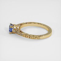 0.51 Ct. Blue Sapphire Ring, 18K Yellow Gold 4