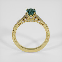 0.99 Ct. Greenish Blue Sapphire Ring, 18K Yellow Gold 3