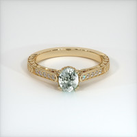 0.67 Ct. Sapphire Ring, 18K Yellow Gold 1