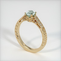 0.67 Ct. Sapphire Ring, 18K Yellow Gold 2