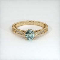 0.84 Ct. Sapphire Ring, 18K Yellow Gold 1