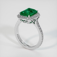 3.32 Ct. Emerald Ring, Platinum 950 2