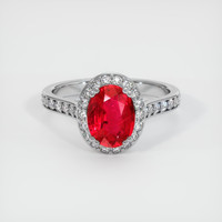 1.22 Ct. Ruby Ring, Platinum 950 1