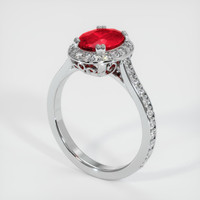 1.22 Ct. Ruby Ring, Platinum 950 2