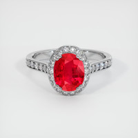 1.54 Ct. Ruby Ring, Platinum 950 1