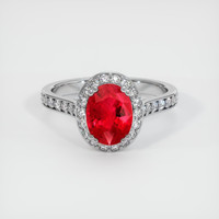 1.44 Ct. Ruby Ring, Platinum 950 1