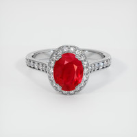 1.50 Ct. Ruby Ring, Platinum 950 1