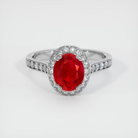 1.80 Ct. Ruby Ring, Platinum 950 1