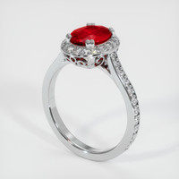 1.80 Ct. Ruby Ring, Platinum 950 2