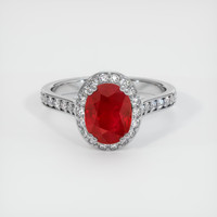 2.04 Ct. Ruby Ring, Platinum 950 1