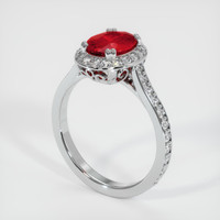 2.04 Ct. Ruby Ring, Platinum 950 2