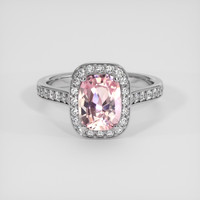 2.04 Ct. Padparadscha Sapphire Ring, Platinum 950 1