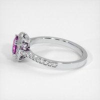 0.68 Ct. Purplish Pink Sapphire Ring, Platinum 950 4