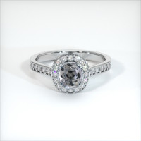 1.05 Ct. Grey Sapphire Ring, Platinum 950 1
