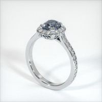 1.05 Ct. Grey Sapphire Ring, Platinum 950 2