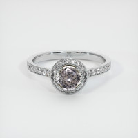0.88 Ct. Grey Sapphire Ring, Platinum 950 1