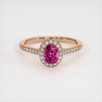 1.45 Ct. Sapphire Ring, 14K Rose Gold 1