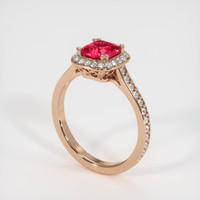 1.21 Ct. Padparadscha Sapphire Ring, 14K Rose Gold 2