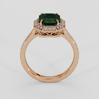 3.26 Ct. Bluish Green Sapphire Ring, 14K Rose Gold 3