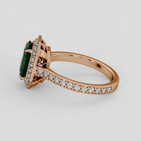 3.26 Ct. Bluish Green Sapphire Ring, 14K Rose Gold 4