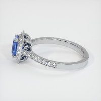1.04 Ct. Blue Sapphire Ring, 10K White Gold 4