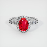 1.22 Ct. Ruby Ring, 10K White Gold 1