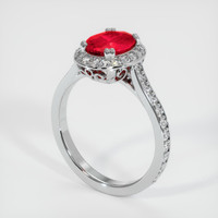 1.44 Ct. Ruby Ring, 10K White Gold 2