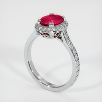 1.68 Ct. Ruby Ring, 10K White Gold 2