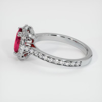 1.32 Ct. Purplish Red Ruby Ring, 10K White Gold 4
