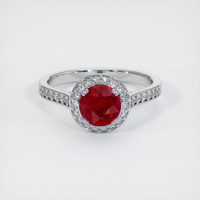 1.49 Ct. Ruby Ring, 10K White Gold 1