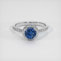 1.41 Ct. Blue Sapphire Ring, 10K White Gold 1