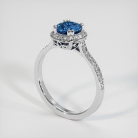 1.41 Ct. Blue Sapphire Ring, 10K White Gold 2