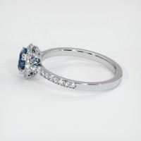 0.81 Ct. Sapphire Ring, 14K White Gold 4