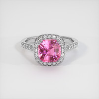 3.10 Ct. Sapphire Ring, 14K White Gold 1