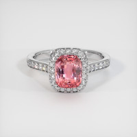 2.05 Ct. Sapphire Ring, 14K White Gold 1