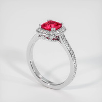 1.21 Ct. Padparadscha Sapphire Ring, 14K White Gold 2