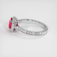 1.21 Ct. Padparadscha Sapphire Ring, 14K White Gold 4
