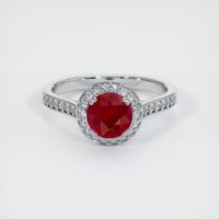 1.49 Ct. Ruby Ring, 14K White Gold 1